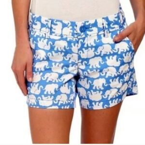 Lilly Pulitzer Elephant Print Tusk in theSun Callahan Shorts Blue White